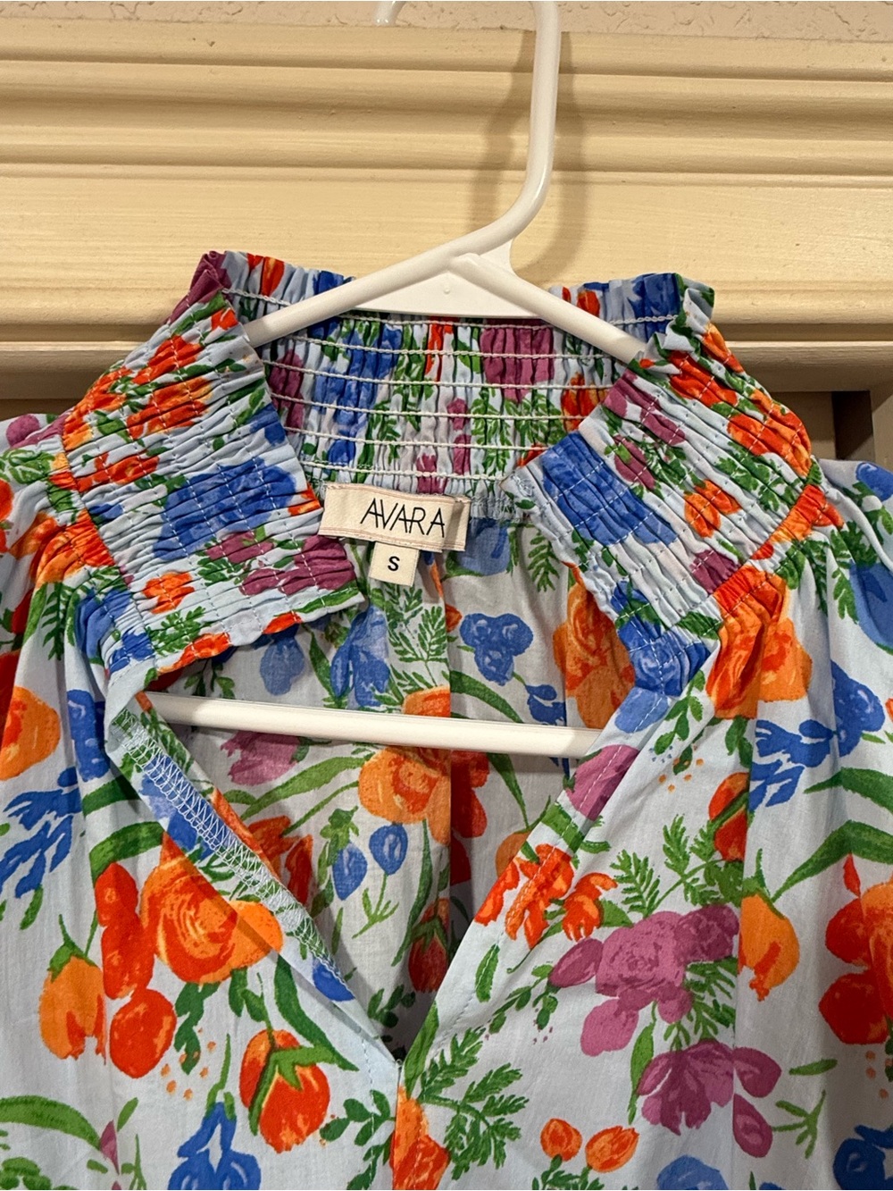 Women’s Floral Short-Sleeve Top - Multicolor - Picture 2 of 2